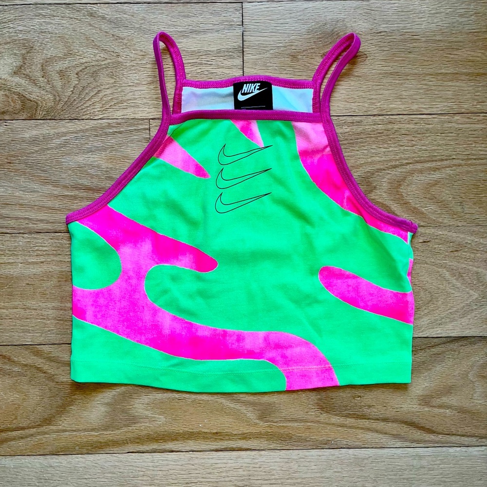 Nike Neon Pink Green Tank Top